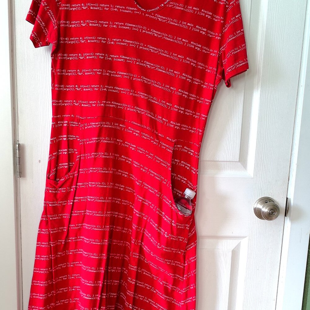 Red Computer C Programming Dress - image 1